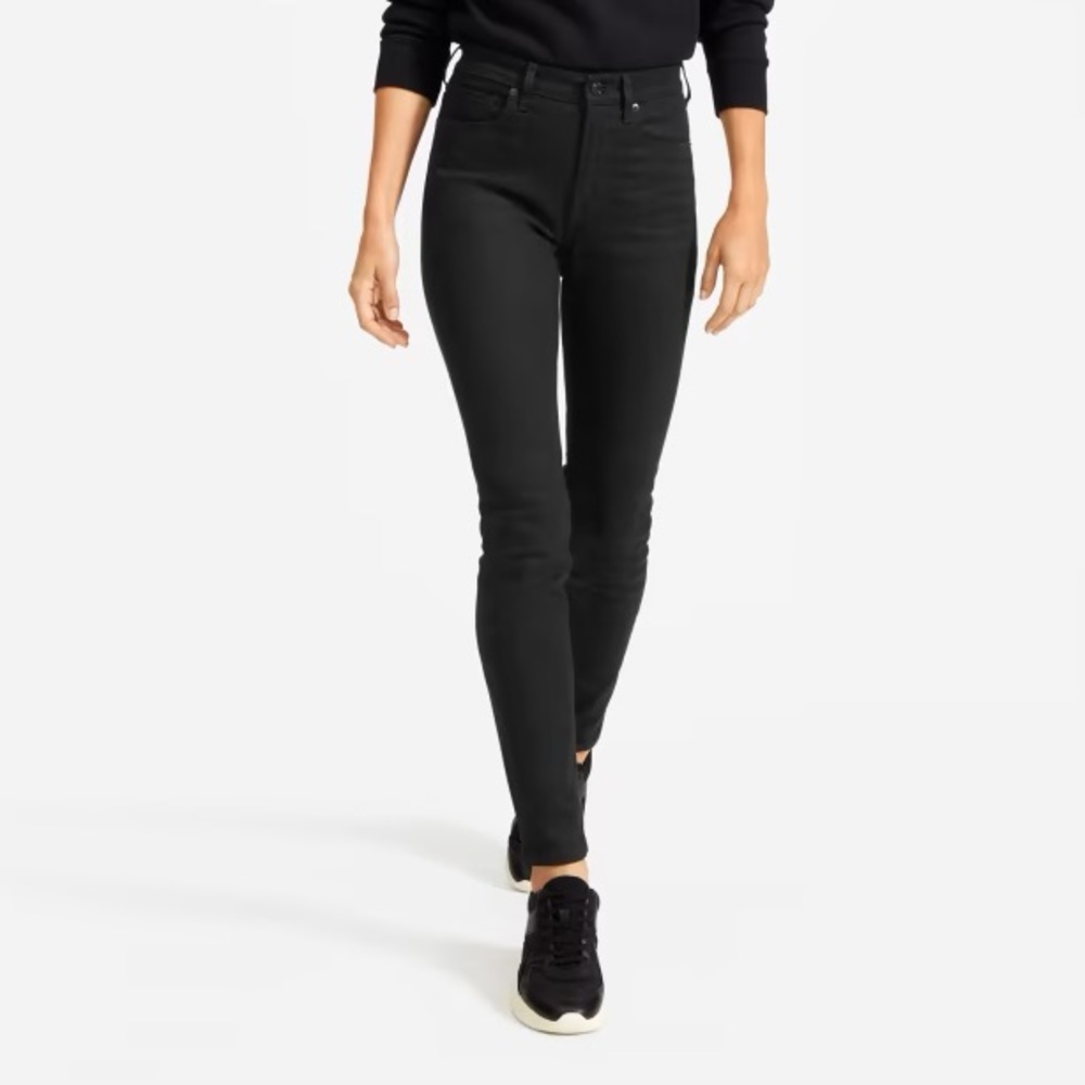 Everlane The Authentic Stretch High-Rise Skinny Jean in Black 30 Regular
